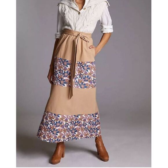 Anthropologie Dresses & Skirts - NEW Sachin + Babi Tan and Floral Jacquard Maxi Skirt Size 12